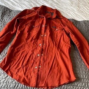 Wrangler Retro Rust Button-Down Shirt